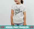 SINGLE COLOR SCREEN PRINT - MERRY CHRISTMAS BOW