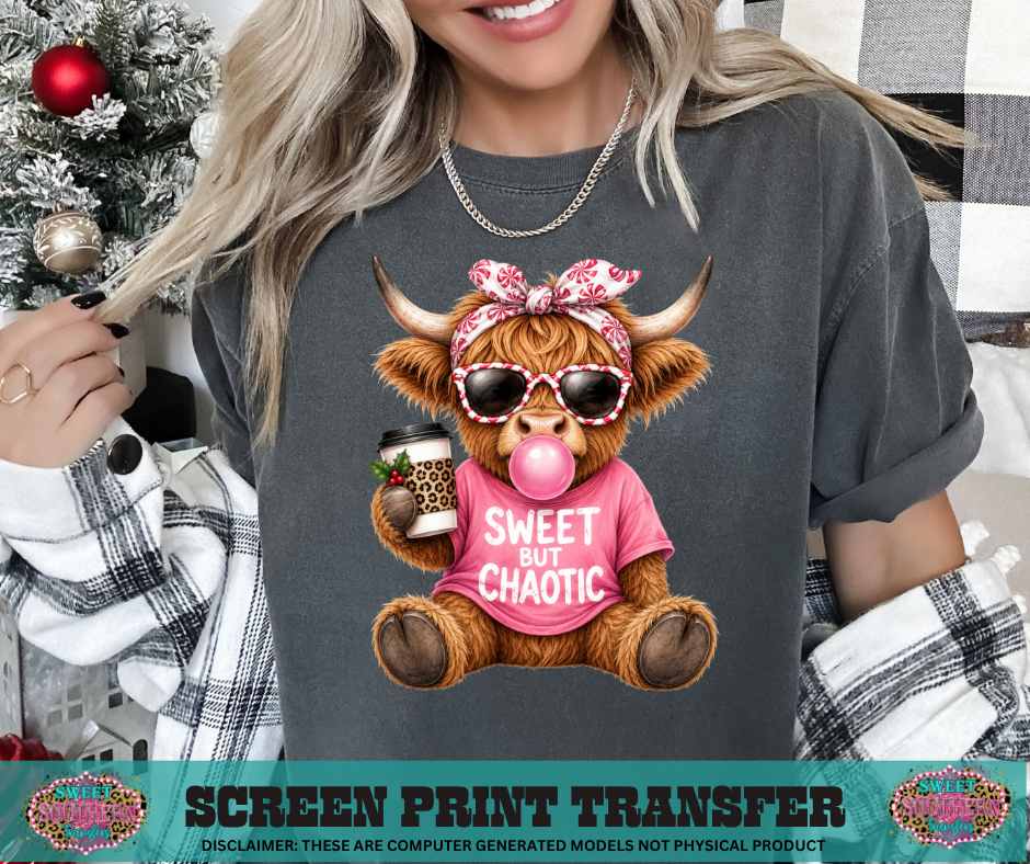 FULL COLOR SCREEN PRINT - COW BUBBLE