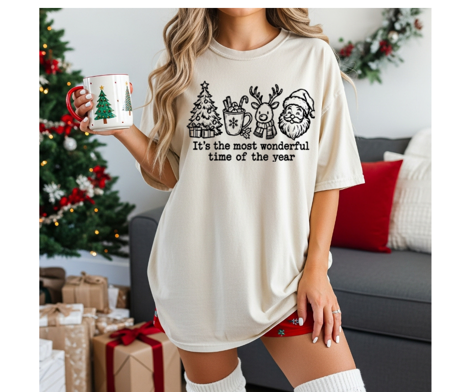 SINGLE COLOR SCREEN PRINT - IT'S THE MOST WONDERFUL TIME OF THE YEAR