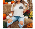 SINGLE COLOR SCREEN PRINT - PUMPKIN CHECKERED