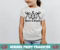 SINGLE COLOR SCREEN PRINT - MERRY AND BRIGHT BOWS