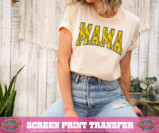 FULL COLOR SCREEN PRINT - MAMA SOFTBALL