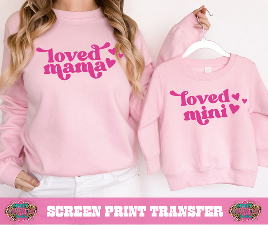 SINGLE COLOR SCREEN PRINT TRANFER - LOVED MINI (KID)