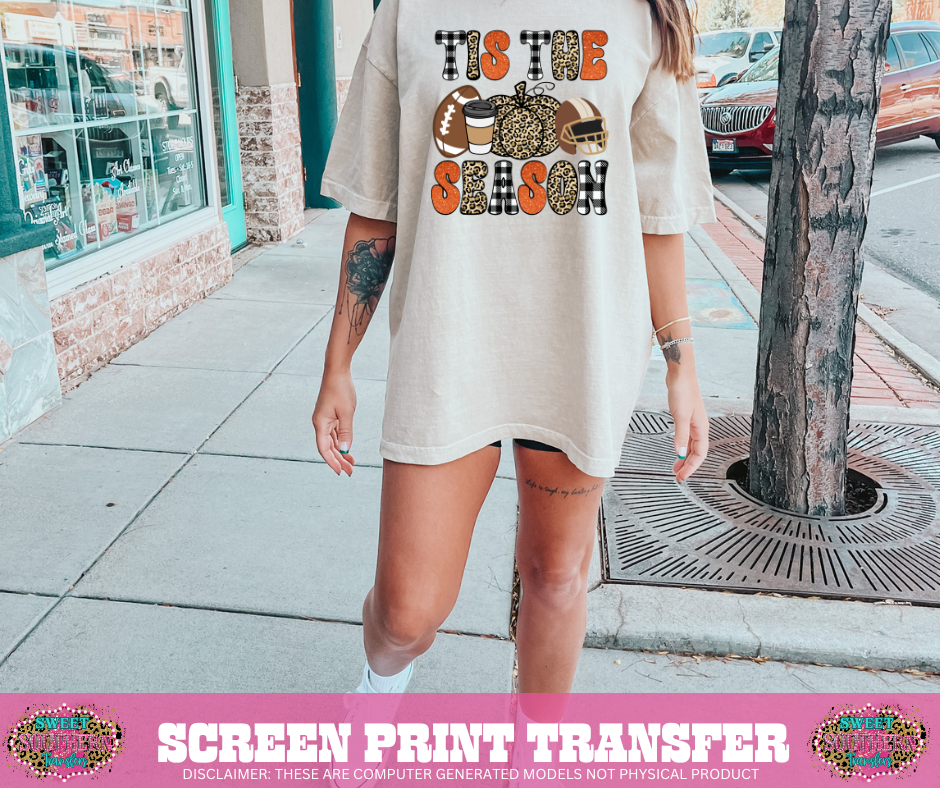 FULL COLOR SCREEN PRINT - TIS THE SEASON FOOTBALL