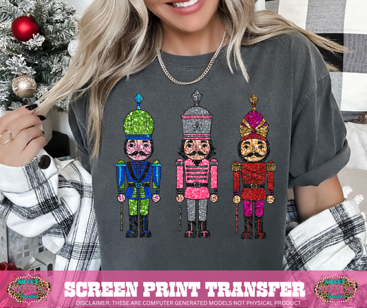 FULL COLOR SCREEN PRINT - GLITTER NUTCRACKER