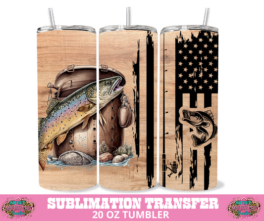 SUBLIMATION TRANSFER - RAINBOW FISH FLAG