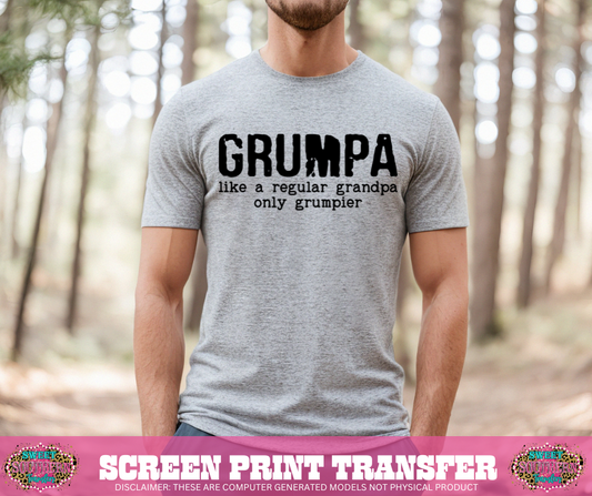 SINGLE COLOR SCREEN PRINT - GRUMPA