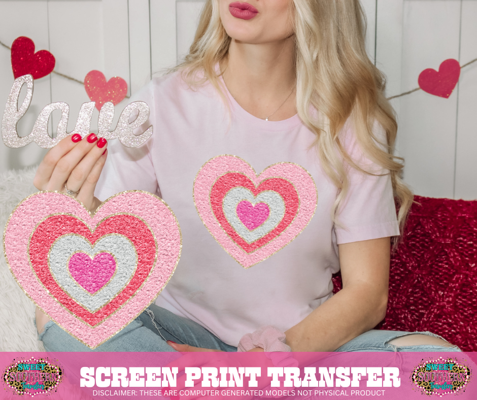 FULL COLOR SCREEN PRINT - HEART PATCH