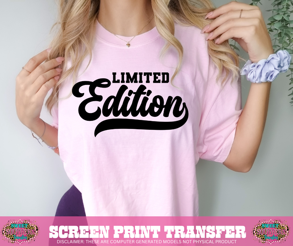 SINGLE COLOR SCREEN PRINT TRANSFER - LIMITED EDITION