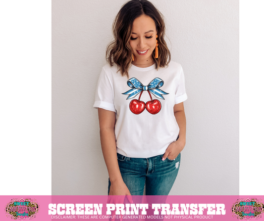 FULL COLOR SCREEN PRINT - CHERRY BOW
