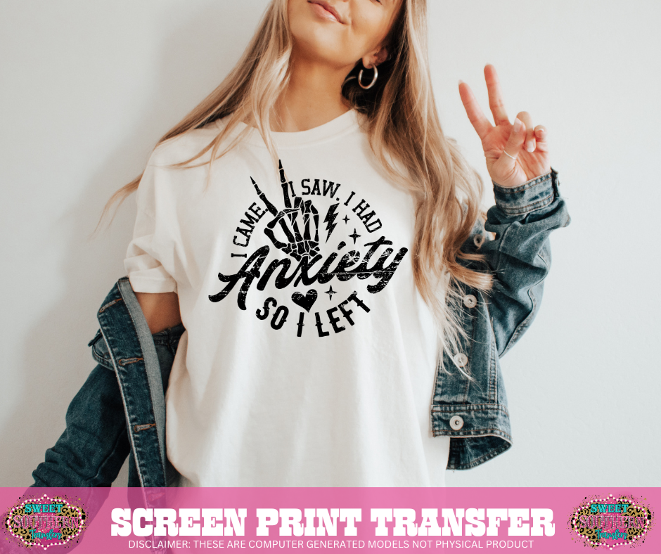 SINGLE COLOR SCREEN PRINT   - SO I LEFT