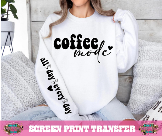 SINGLE COLOR SCREEN PRINT TRANFER - COFFEE