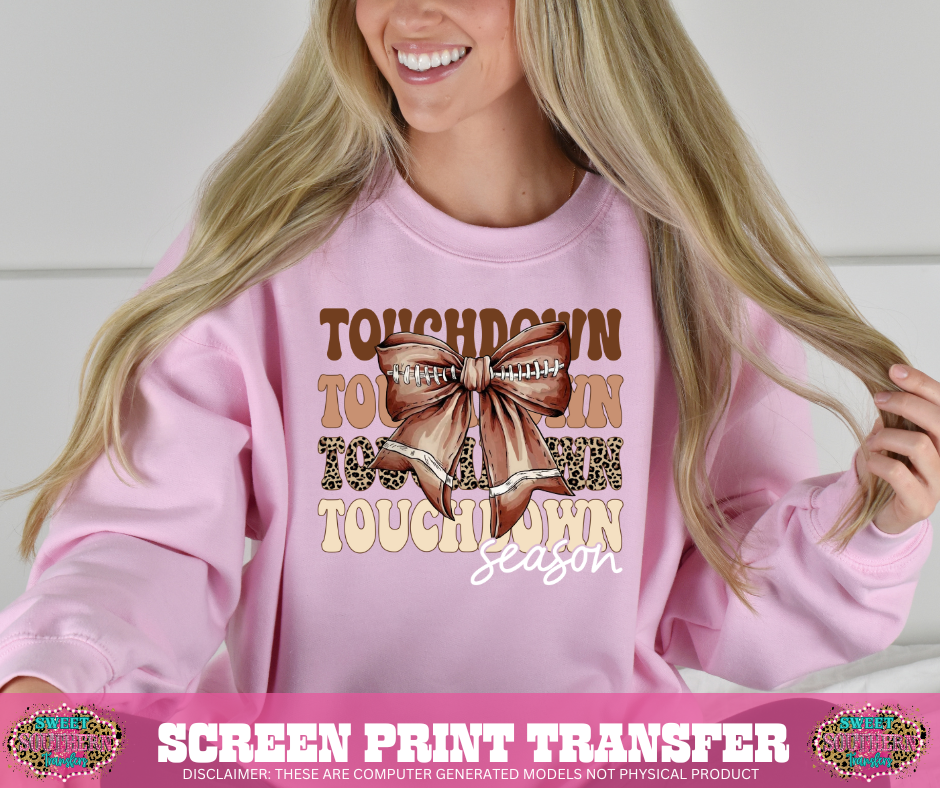 FULL COLOR SCREEN PRINT - TOUCHDOWN SEASON BOW