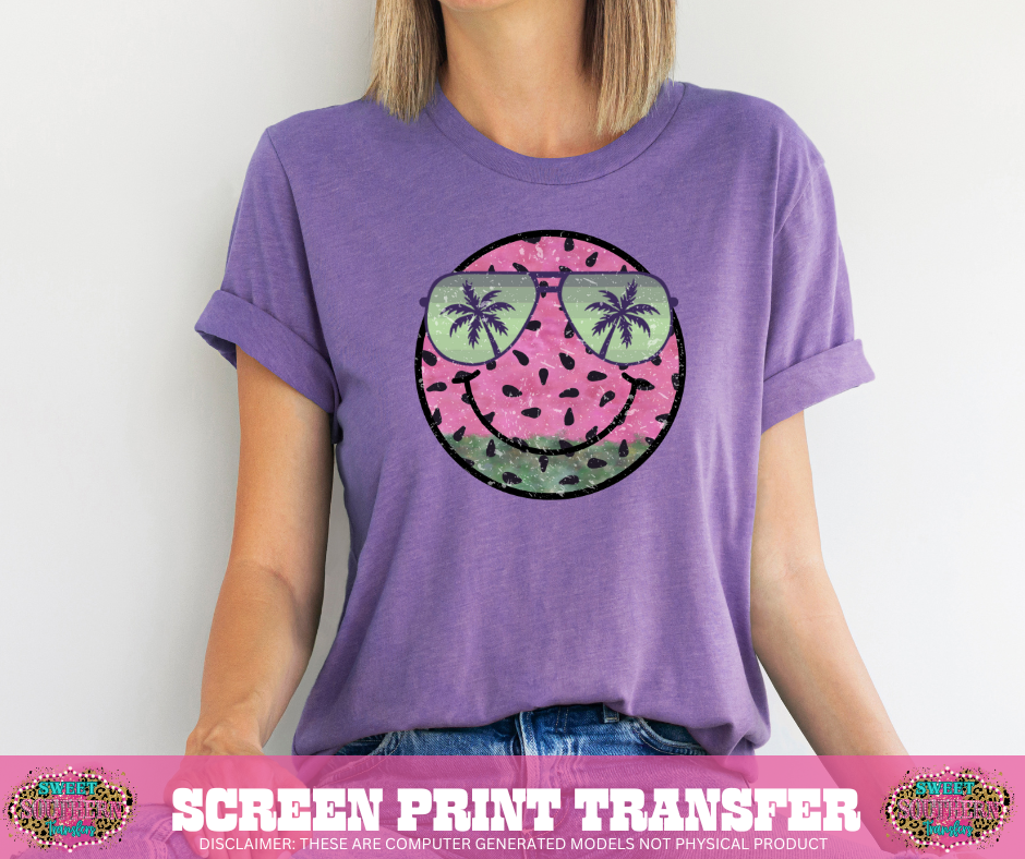 FULL COLOR SCREEN PRINT - SMILEY WATERMELON