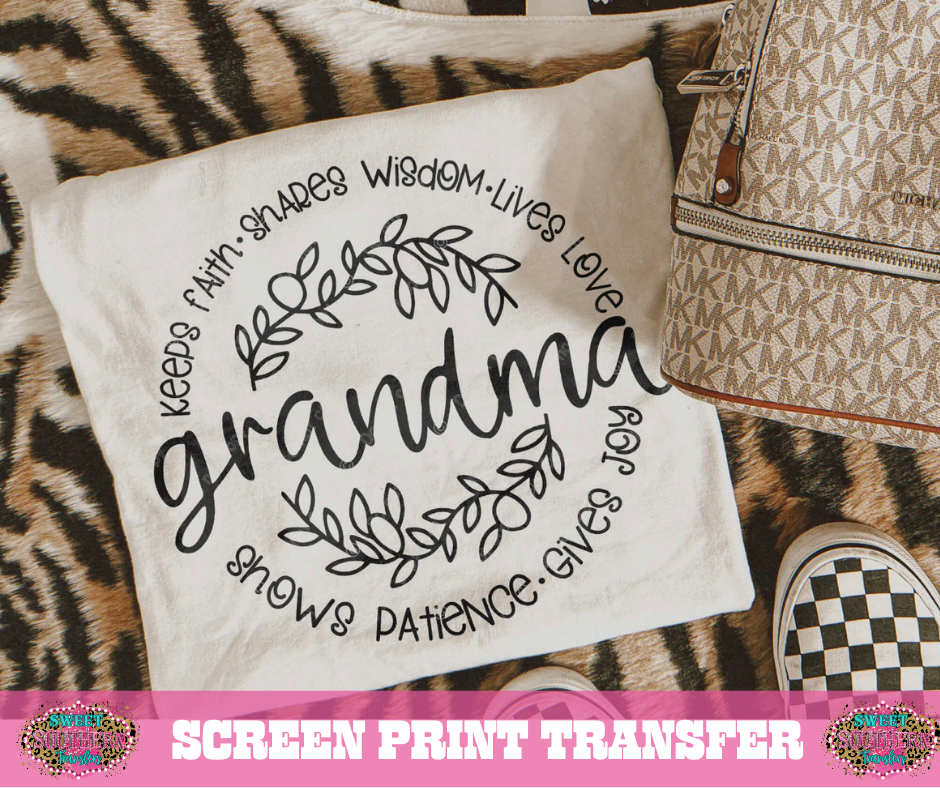 SINGLE COLOR SCREEN PRINT - GRANDMA CIRCLE