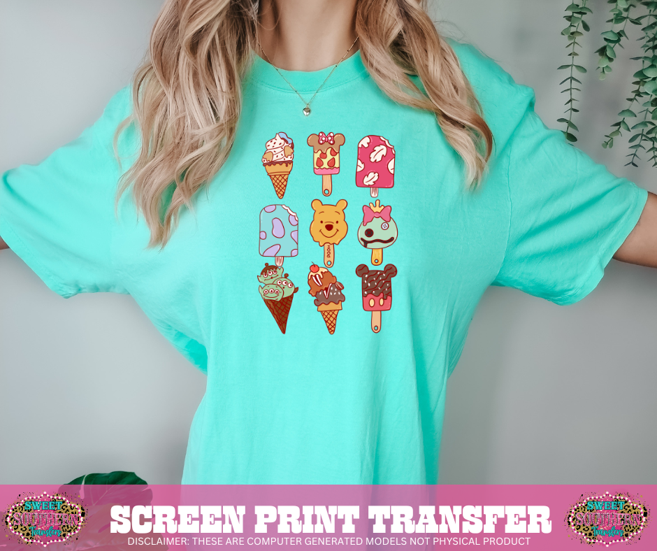 FULL COLOR SCREEN PRINT - POPSICLES