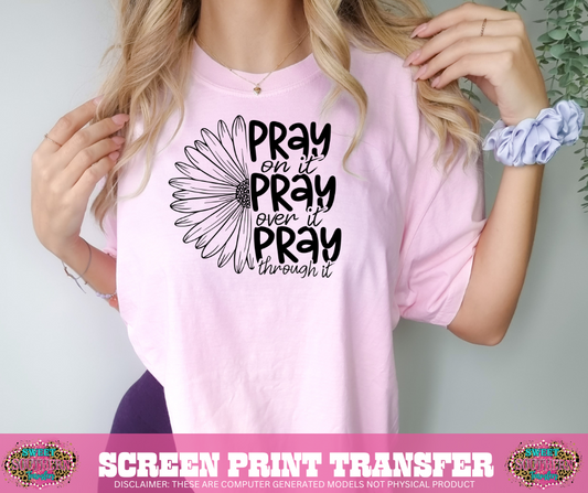 SINGLE COLOR SCREEN PRINT - PRAY SUNFLOWER