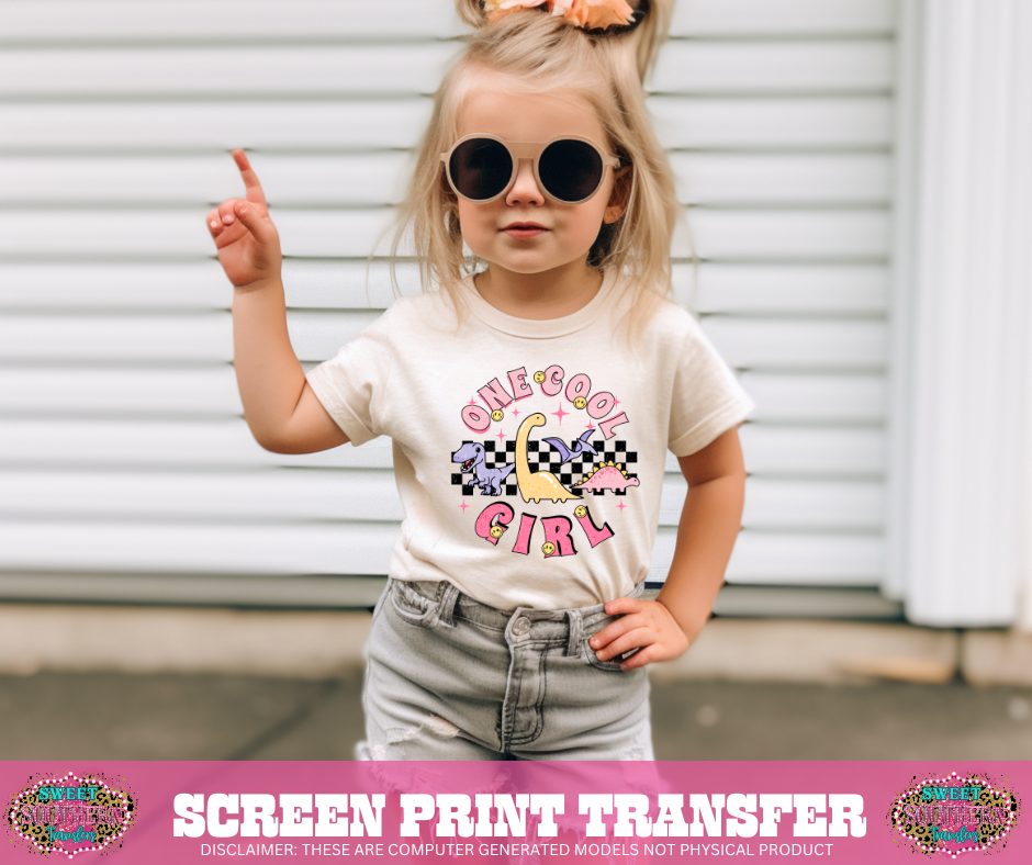 FULL COLOR SCREEN PRINT TRANSFERS - ONE COOL GIRL – Sweet Southern ...