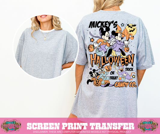 FULL COLOR SCREEN PRINT - MOUSE HALLOWEEN