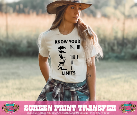 SINGLE COLOR SCREEN PRINT -  KNOW YOUR LIMITS