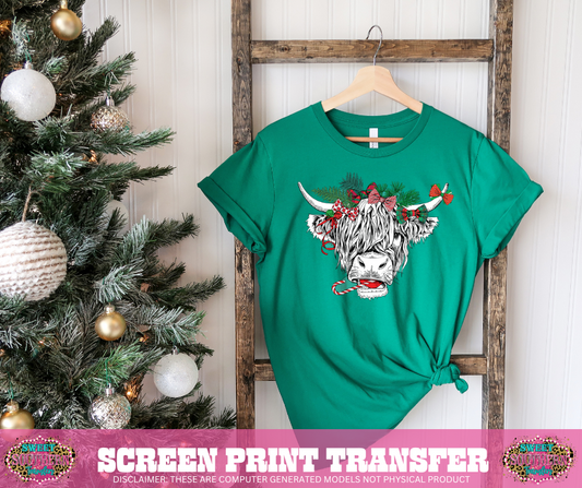 FULL COLOR SCREEN PRINT - CHRISTMAS COW