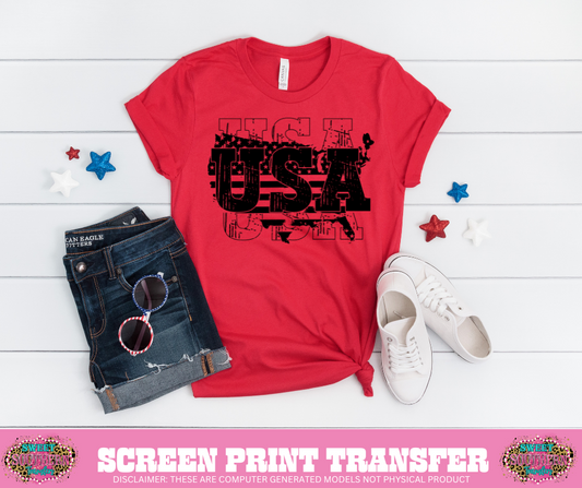 SINGLE COLOR SCREEN PRINT -   USA