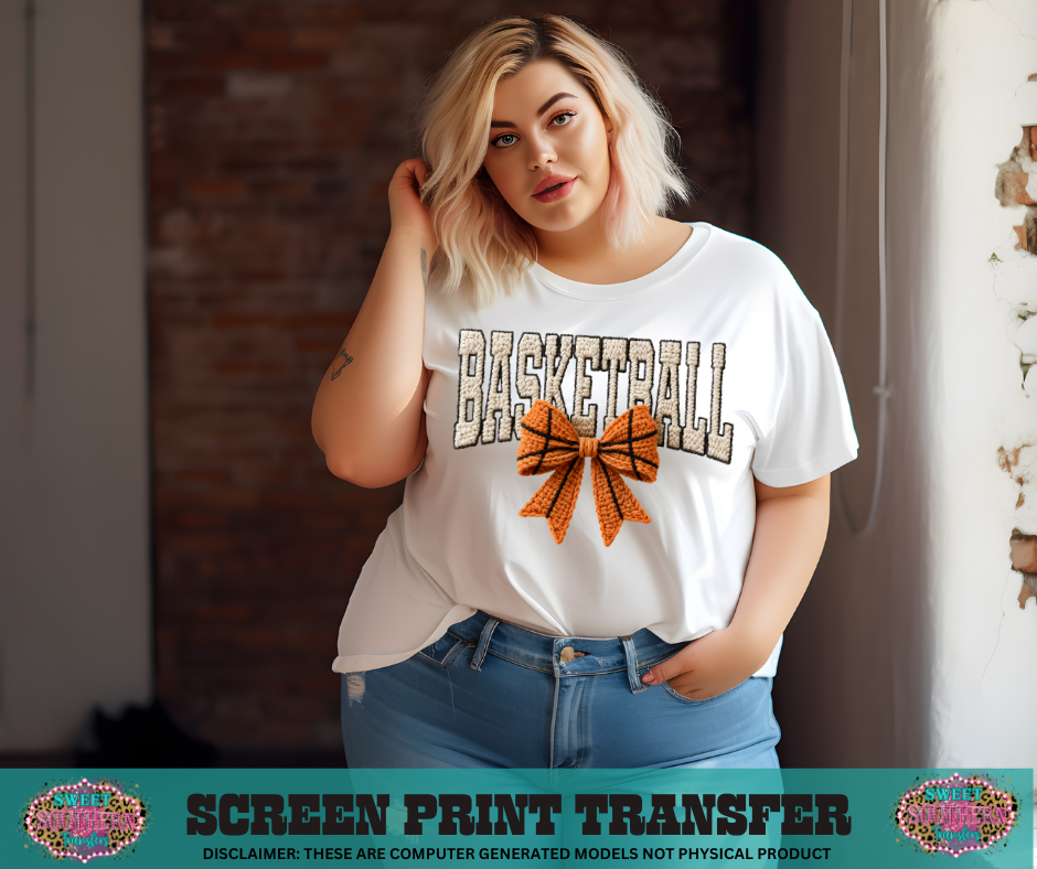 FULL COLOR SCREEN PRINT  - BASEKETBALL BOW BALL