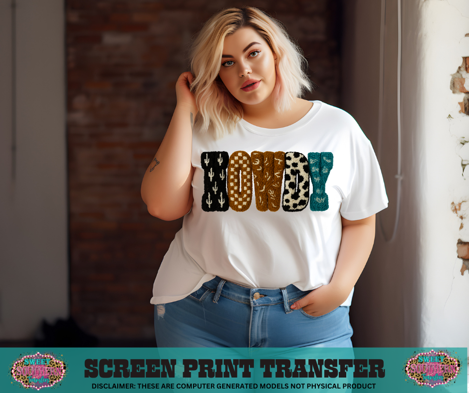 FULL COLOR SCREEN PRINT  - HOWDY YARN