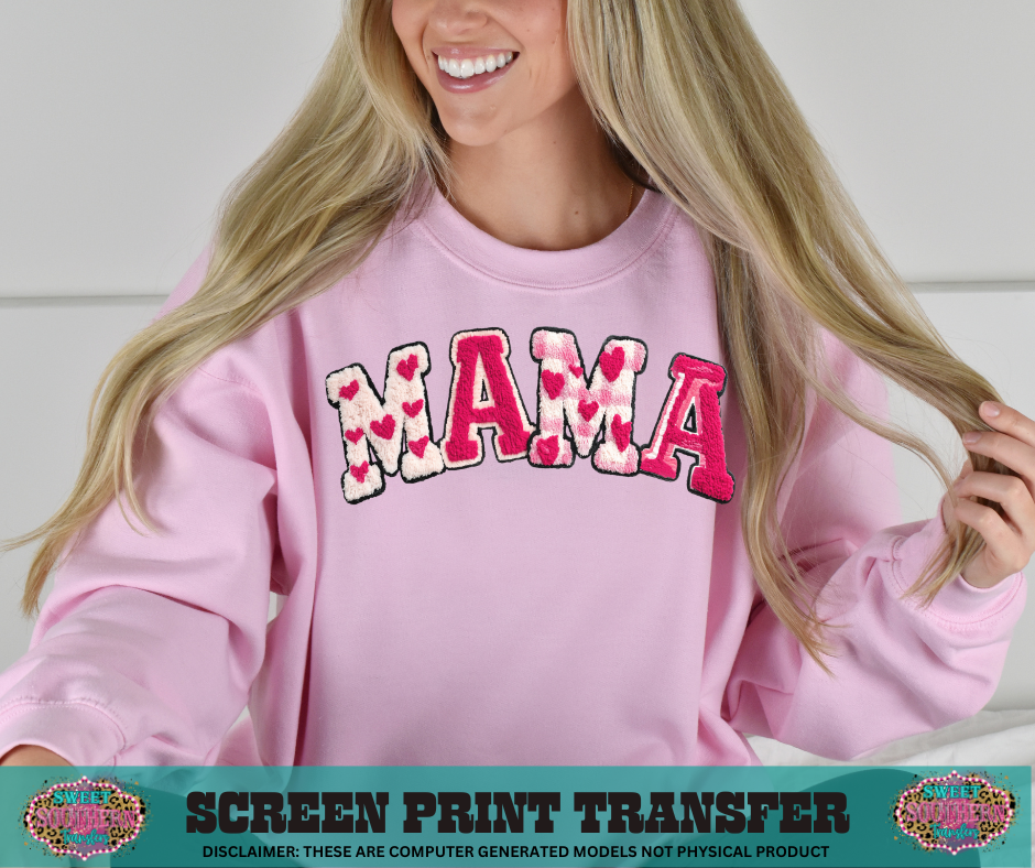 FULL COLOR SCREEN PRINT  - MAMA VARISTY VALENTINES