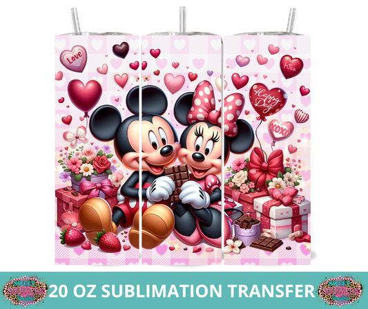 20 OZ SUBLIMATION TUMBLER WRAP -  I C K E Y VALENTINES