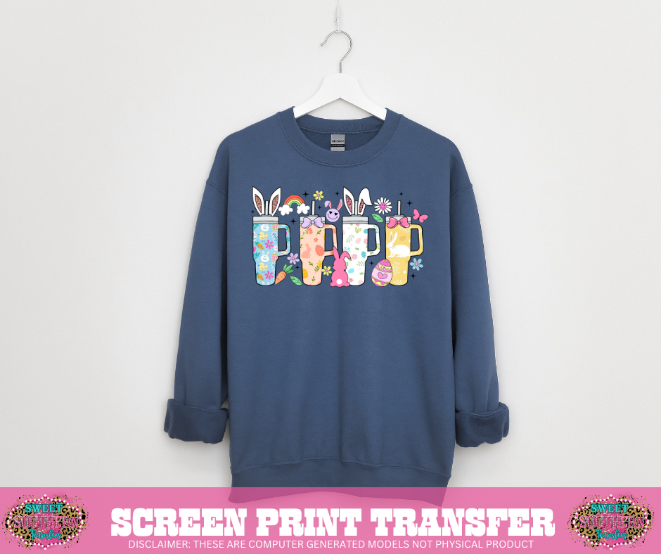 FULL COLOR SCREEN PRINT - EASTER CUPS