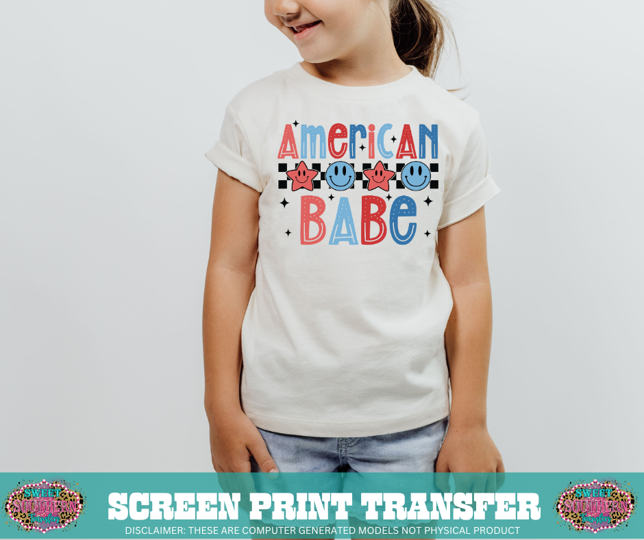 FULL COLOR SCREEN PRINT  - AMERICAN BABE (7 INCHES)