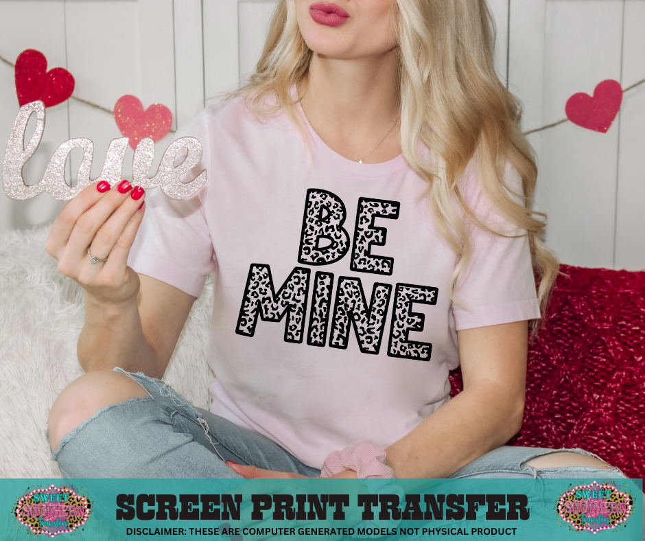 SINGLE COLOR SCREEN PRINT - BE MINE CHEETAH