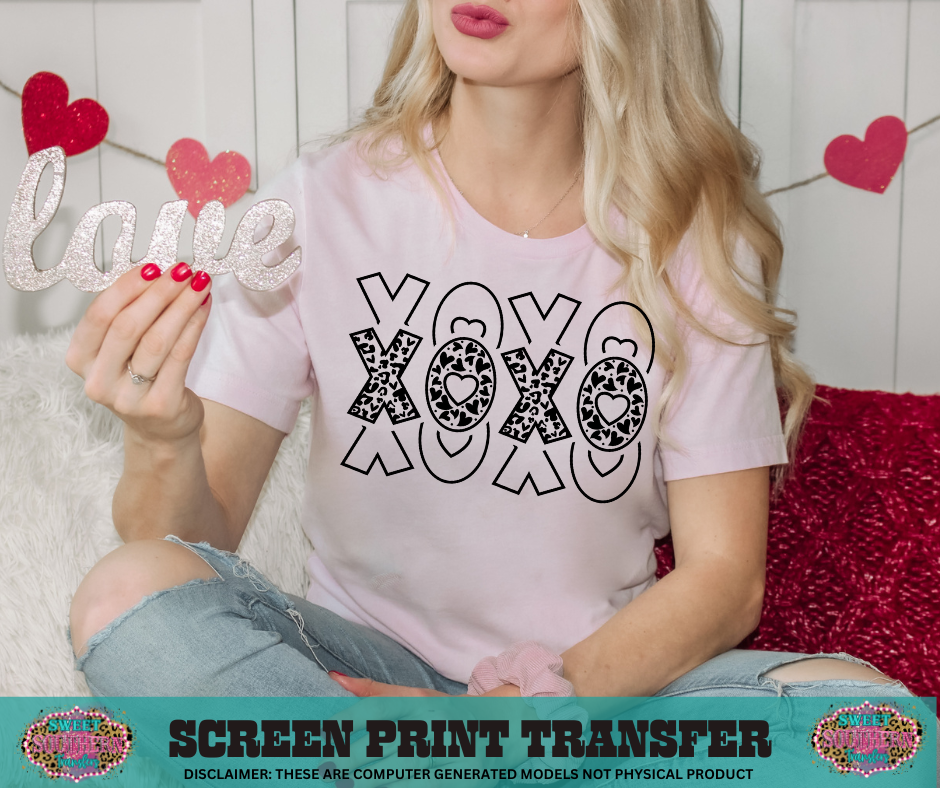 SINGLE COLOR SCREEN PRINT - XOXO CHEETAH