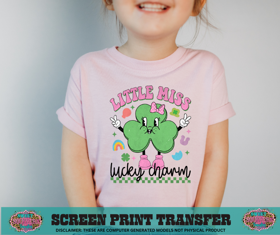 FULL COLOR SCREEN PRINT  - LITTLE MISS LUCKY CHARM