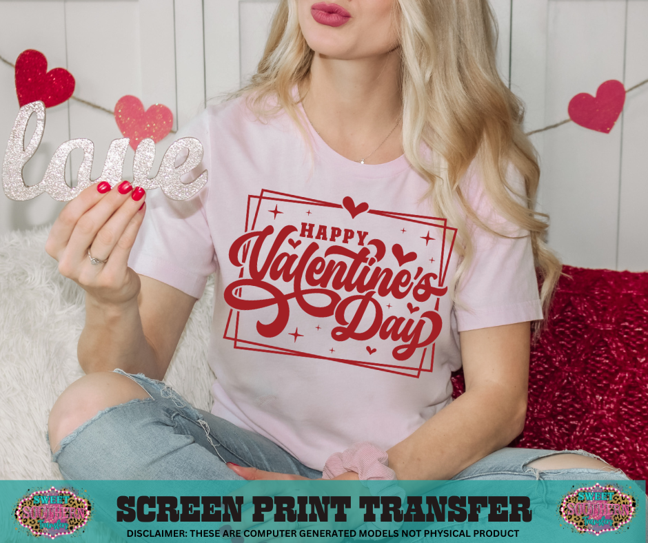 SINGLE COLOR SCREEN PRINT - HAPPY VALENTINES DAYS