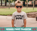 SINGLE COLOR SCREEN PRINT   - LITTLE DUDE