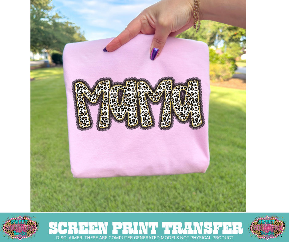 FULL COLOR SCREEN PRINT  - MAMA CHEETAH
