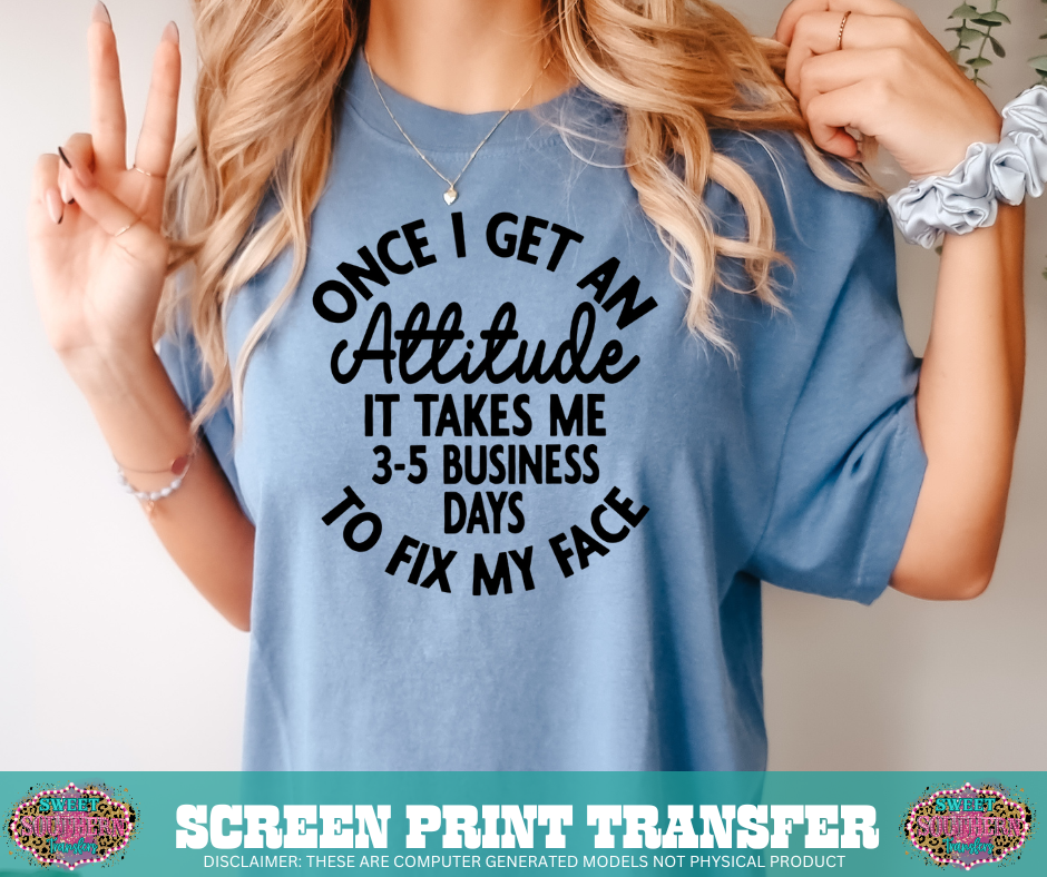 SINGLE COLOR SCREEN PRINT - 3-5 BUSINESS DAYS
