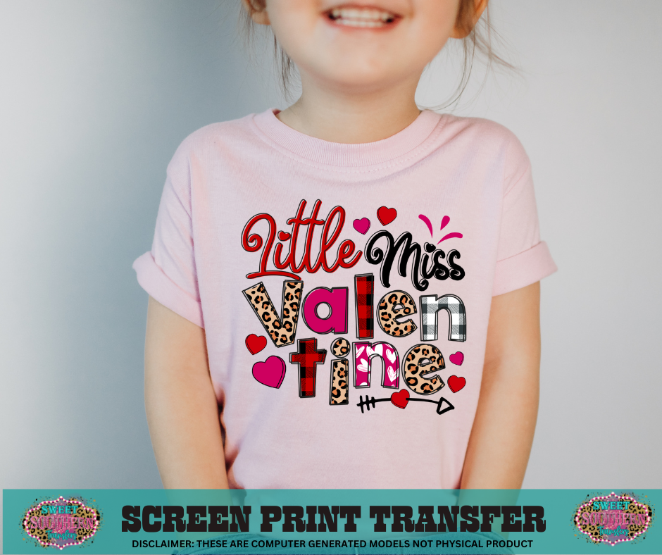 FULL COLOR SCREEN PRINT - LITTLE MISS VALENTINE CHEETAH