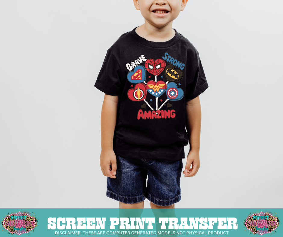 FULL COLOR SCREEN PRINT - BRAVE STRONG AMAZING