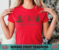 SINGLE COLOR SCREEN PRINT -   MERRY CHRISTMAS BOWS