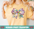 FULL COLOR SCREEN PRINT  - EASTER WATERCOLOR BOW