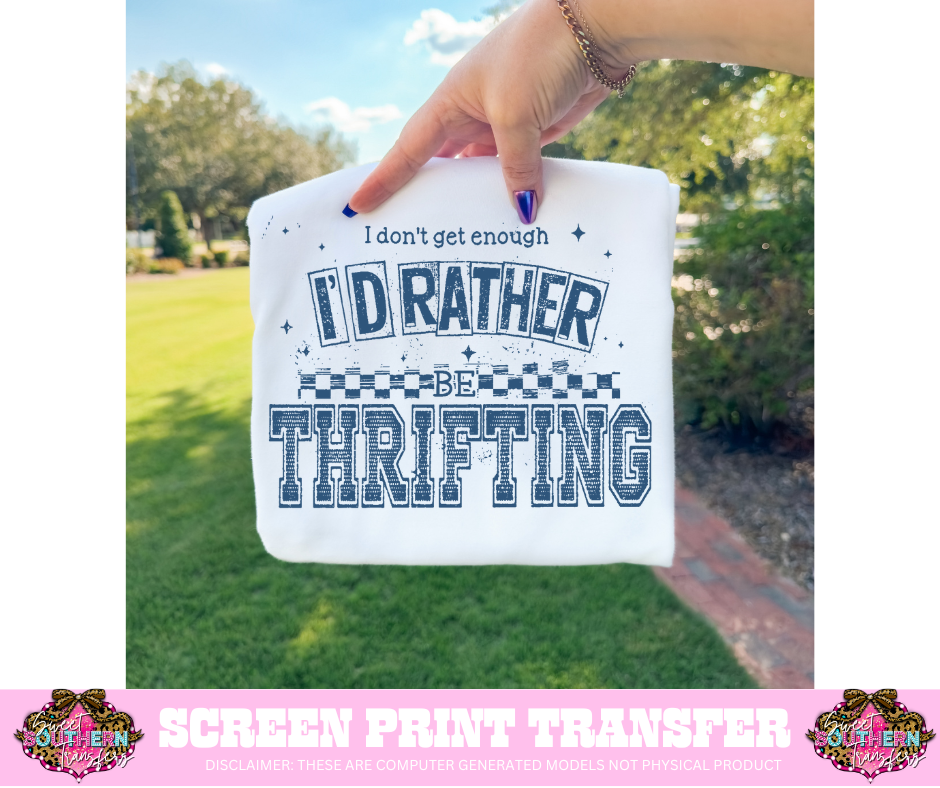 SINGLE COLOR SCREEN PRINT TRANSFER   - THRIFTING