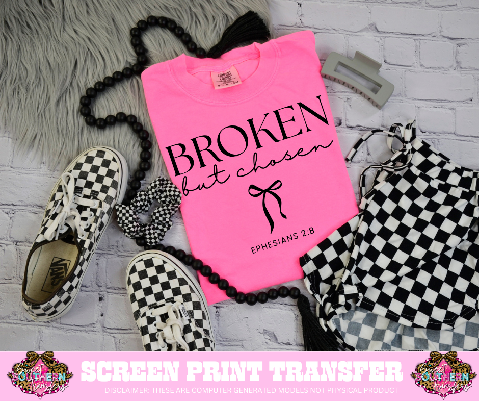 SINGLE COLOR SCREEN PRINT TRANSFER   - BROKEN BOW