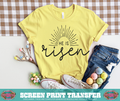 SINGLE COLOR SCREEN PRINT TRANSFER   - HE IS RISEN