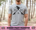 SINGLE COLOR SCREEN PRINT TRANSFER   - DAD