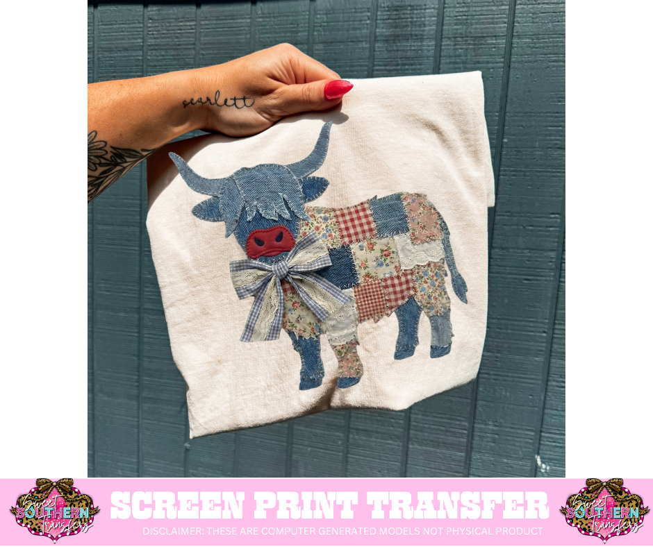 FULL COLOR SCREEN PRINT  - PATCH COW