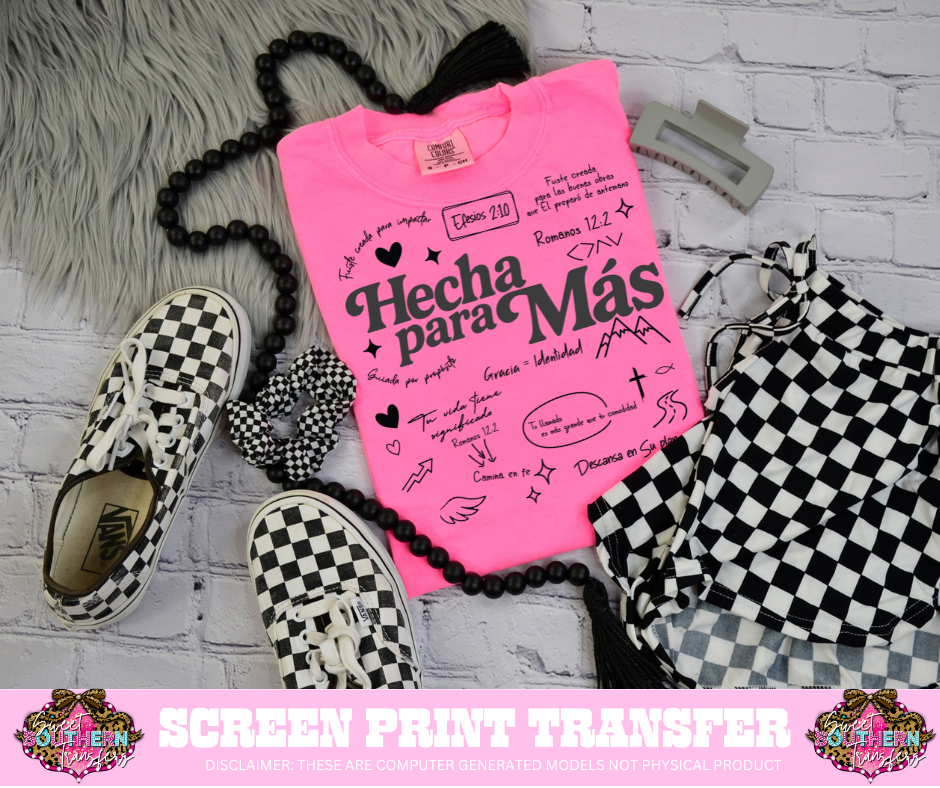 SINGLE COLOR SCREEN PRINT TRANSFER   - MAS