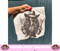 SINGLE COLOR SCREEN PRINT TRANSFER   - WESTERN GIRL